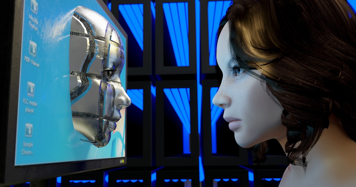 Коллаж: символы научной фантастики и Comic-Con рядом с перечёркнутым логотипом искусственного интеллекта